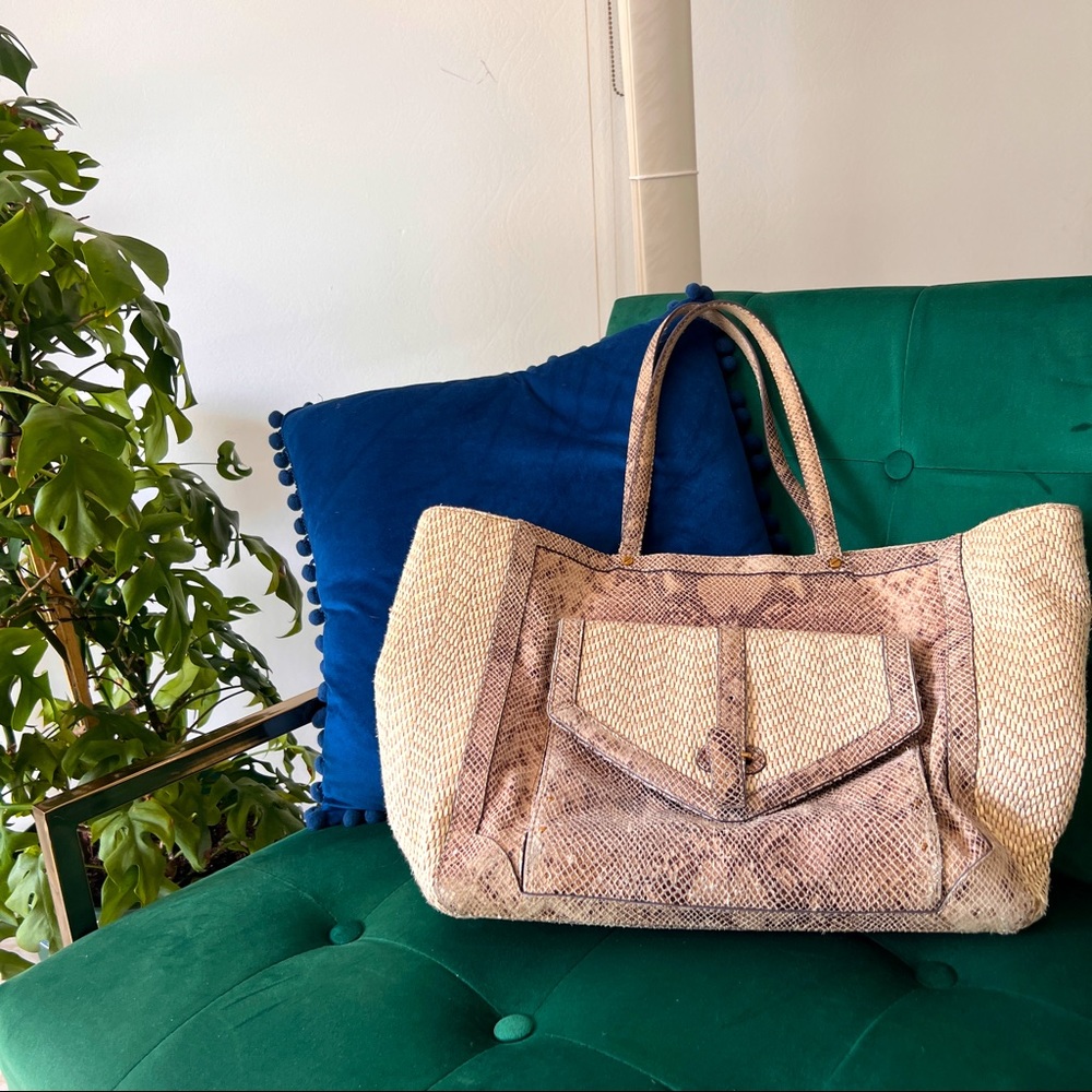Tory Burch snakeskin tote